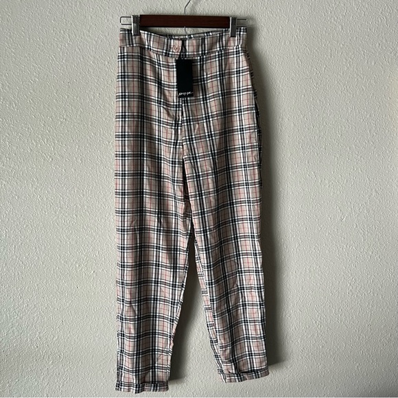 Nasty Gal Collection High Rise Plaid Pants 6 - Picture 2 of 6